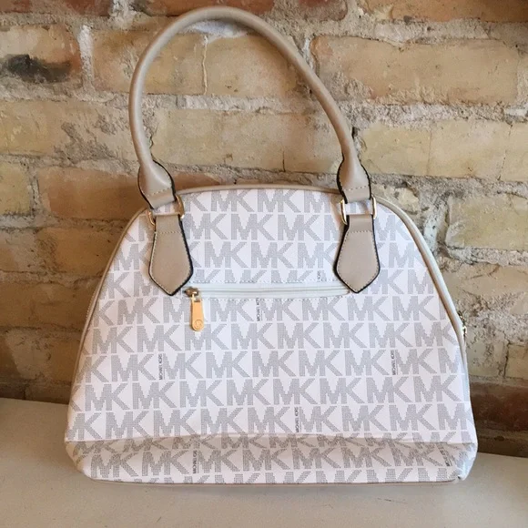 Michael Kors like new white cream large purse tote bag